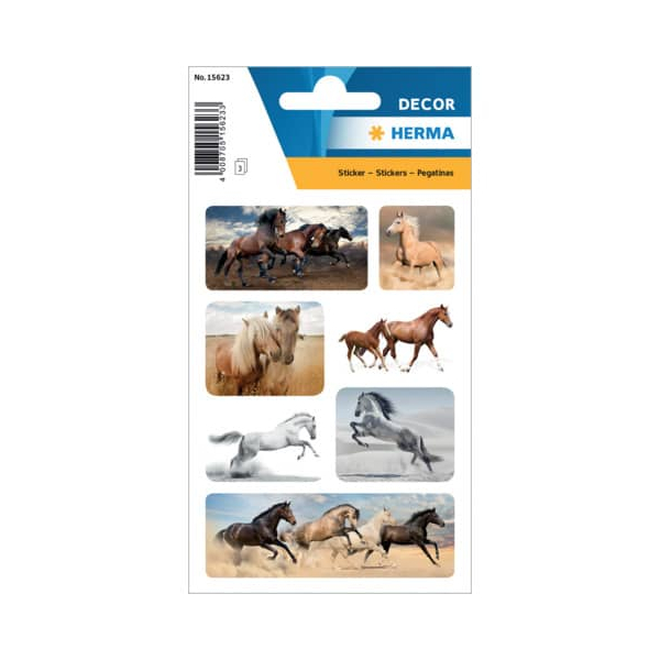 10 Stück Herma Schmucketikett Decor Wildpferde 4008705156233 Herma 21 Stück