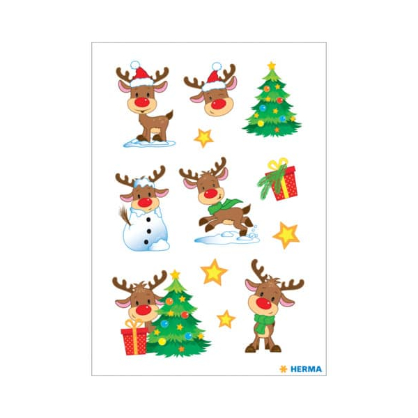 10 Stück Herma Sticker DECOR Weinachten Hirsch 4008705156257 Herma 24 Stück