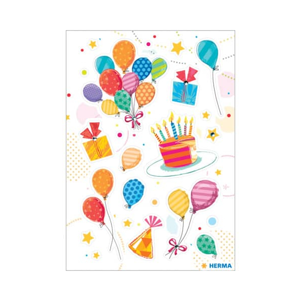 10 Stück Herma Sticker BIRTHDAY PARTY 4008705156547 Herma 23 Stück