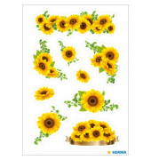Schmucketikett Decor Sonnenblumen