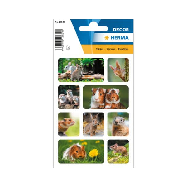 10 Stück Herma Schmucketikett Nagetiere 4008705156998 Herma 27 Stück