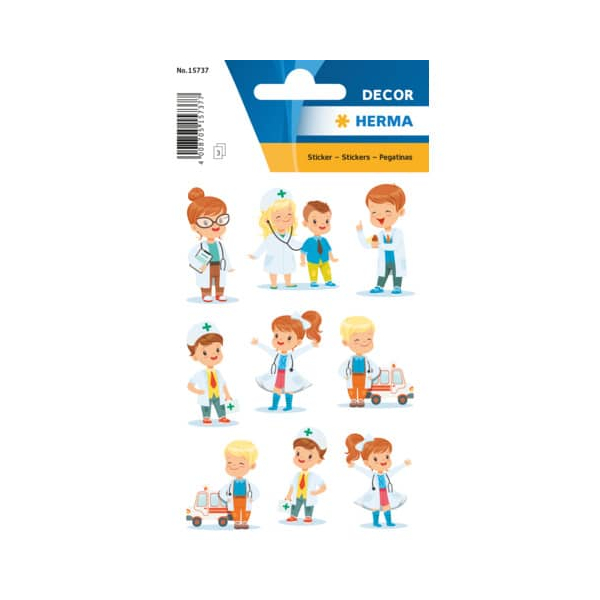 10 Stück Herma Schmucketikett Theo beim Kinderarzt 4008705157377 Herma 9 Stück