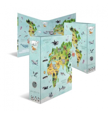 Motivordner Weltkarte Weltkarte 19274, A4 70mm breit