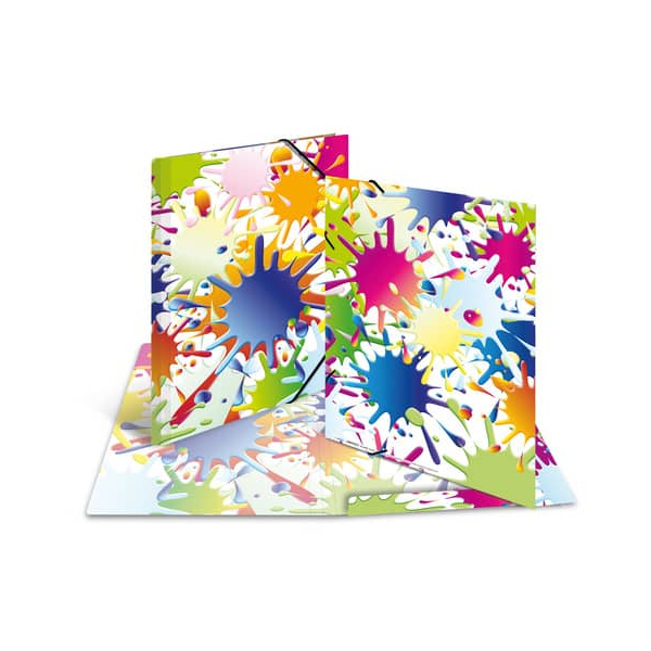 4008705192934 - Gummizugmappe 19293 A3 bunt Karton mit 3 Einschlagklappen 4008705192934 Herma