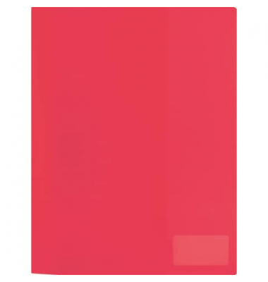 Schnellhefter HERMA Schnellhefter Transluzent 19490, A4, rot - transluzent, Kunststoff, Vorderdeckel rot - transluzent