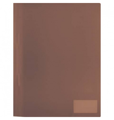 Schnellhefter 19496, A4, braun, Kunststoff, Vorderdeckel transluzent