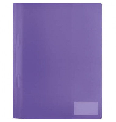 Schnellhefter 19498, A4, violett, Kunststoff, Vorderdeckel transluzent