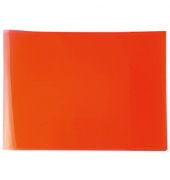 HERMA Heftumschlag PLUS quer transparent rot Kunststoff DIN A5