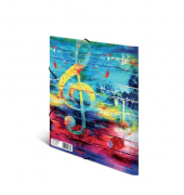 Gummizugmappe 19835, A4 farbig sortiert Polypropylen (PP), mit 3 Einschlagklappen