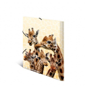 Gummizugmappe Exotic Animals 19966, A3 farbig sortiert Polypropylen (PP), f&uuml;r ca. 50 Blatt  (80 g/m&sup2;), mit 3 Einschlagklappen