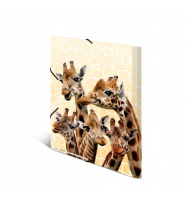 Gummizugmappe Exotic Animals 19966, A3 farbig sortiert Polypropylen (PP), f&uuml;r ca. 50 Blatt  (80 g/m&sup2;), mit 3 Einschlagklappen