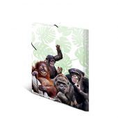 Gummizugmappe Exotic Animals 19969, A3 farbig sortiert Polypropylen (PP), f&uuml;r ca. 50 Blatt  (80 g/m&sup2;), mit 3 Einschlagklappen