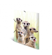 Gummizugmappe Exotic Animals 19971, A3 farbig sortiert Polypropylen (PP), f&uuml;r ca. 50 Blatt  (80 g/m&sup2;), mit 3 Einschlagklappen