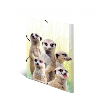 Gummizugmappe Exotic Animals 19971, A3 farbig sortiert Polypropylen (PP), f&uuml;r ca. 50 Blatt  (80 g/m&sup2;), mit 3 Einschlagklappen