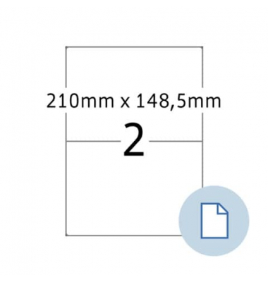 58102 Folienetiketten - 210 x 148,5mm, weiß, strapazierfähig, extrem stark haftend, matt