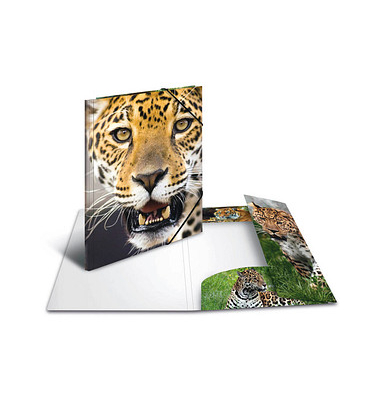Heftbox 7137, A4 Leoparden, Polypropylen (PP)