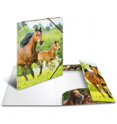 Zeichenmappe 7145, A3 mit Motiv, Polypropylen, 3 Einschlagklappen, 2 Gummizüge (Eckspanngummis)