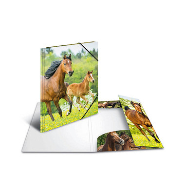 Zeichenmappe 7145, A3 mit Motiv, Polypropylen, 3 Einschlagklappen, 2 Gummizüge (Eckspanngummis)