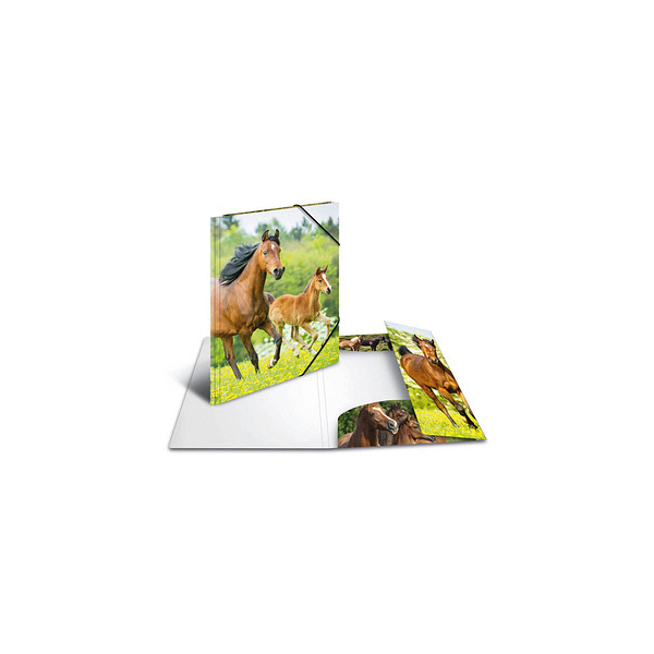 4008705898713 - Zeichenmappe 7145 A3 mit Motiv Polypropylen (PP) 3 Einschlagklappen 2 Gummizüge (Eckspanngummis) 4008705898713 Herma