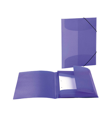 Heftbox 19581, A4 lila transparent, Polypropylen (PP)