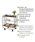WENKO Servierwagen Dinett Deluxe braun 68,0 x 40,6 x 70,0 cm