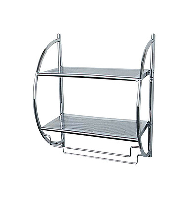 WENKO Wandregal silber 45,5 x 26,0 x 54,5 cm