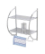 WENKO Wandregal silber 45,5 x 26,0 x 54,5 cm