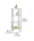 WENKO Badregal Yago silber 40,0 x 30,0 x 104,0 cm