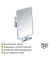 WENKO Wand-Kosmetikspiegel Quadro silber