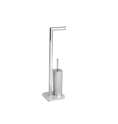 WENKO WC-Garnitur Onyx grau, silber Stein