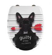 WENKO WC-Sitz mit Absenkautomatik Guilty Dog weiß