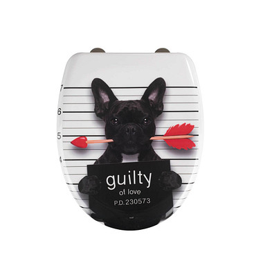 WENKO WC-Sitz mit Absenkautomatik Guilty Dog weiß
