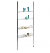 WENKO Teleskopregal Ellera silber 71,0 x 20,0 x 65,0 - 285,0 cm