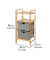 WENKO Beistellregal Bahari braun, grau 44,0 x 34,0 x 96,0 cm