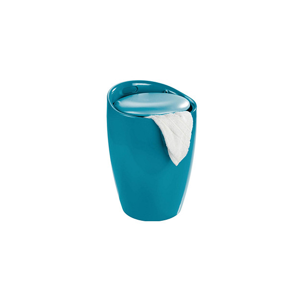4008838206256 - Hocker Candy Petrol mit Wäschesack Badhocker mit abnehmbarem Wäschesammler Türkis Kunststoff (abs) petrol Polyester schwarz - türkis - Wenko 4008838206256 - Hocker Candy Petrol mit Wäschesack Badhocker mit abnehmbarem Wäschesammler Türkis Kunststoff (abs) petrol Polyester schwarz - türkis - Wenko