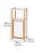 WENKO Beistellregal Finja weiß, braun 40,0 x 30,0 x 95,0 cm