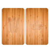 Herdabdeckplatten Lunch braun
