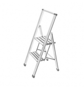 WENKO Klapptritt silber 2 Stufen, H: 94,0 cm