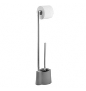 WENKO WC-Garnitur Avola grau, silber Metall