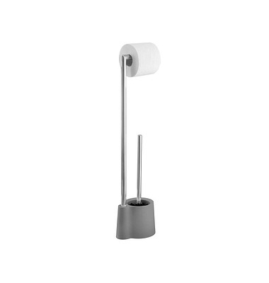WENKO WC-Garnitur Avola grau, silber Metall