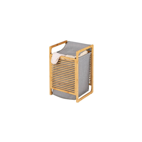 4008838239902 - Wäschetruhe Bahari aus Bambus Wäschekorb 43 l Grau Bambus braun Polyester grau - grau - Wenko 4008838239902 - Wäschetruhe Bahari aus Bambus Wäschekorb 43 l Grau Bambus braun Polyester grau - grau - Wenko
