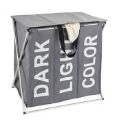 WENKO Wäschesortierer Trio Top grau