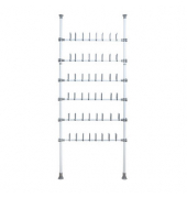 Teleskop-Schuhregal Herkules weiß, grau 94,0 x 9,0 x 165,0 - 300,0 cm