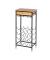 WENKO Weinregal Loft schwarz, braun 48,0 x 30,0 x 95,0 cm