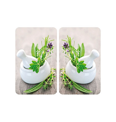 Herdabdeckplatten Kräutergarten bunt