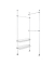 WENKO Teleskop-Garderobe Herkules Duo 50611100 grau Metall 164,0 - 215,0 x 165,0 - 300,0 cm