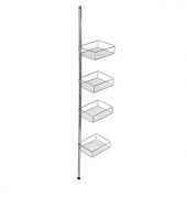 Teleskop-Duschregal Domaso silber 25,0 x 20,0 x 65,0 - 275,0 cm