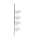 WENKO Teleskop-Duschregal Domaso silber 25,0 x 20,0 x 65,0 - 275,0 cm