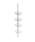 WENKO Teleskop-Duschregal Domaso silber 25,0 x 20,0 x 65,0 - 275,0 cm