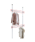 WENKO Herkules Kleiderstange für Garderobensystem weiß, grau 3,0 x 30,0 x 165,0 - 300,0 cm